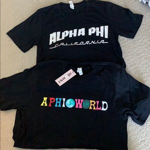 Alpha Phi graphic tees